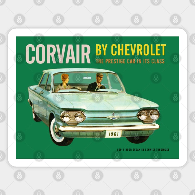 CORVAIR - THE PRESTIGE CAR IN ITS CLASS Magnet by Throwback Motors